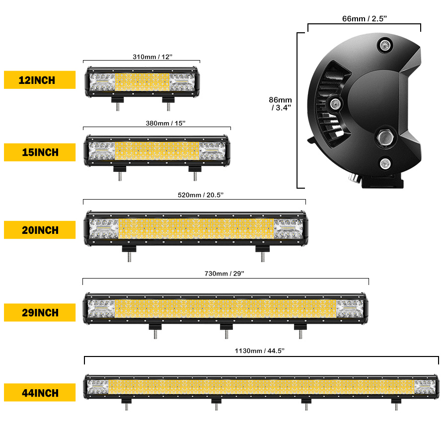 Quad Rows Bottom Bracket Led Light Bar JG9643T from China Auto